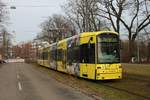 VGF Bombardier Flexity Classic S Wagen 252 am 22.02.21 in Frankfurt am Main