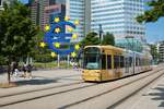 VGF Bombardier Flexity Classic S Wagen 268 am 19.06.21 in Frankfurt am Main