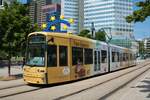 VGF Bombardier Flexity Classic S Wagen 268 am 19.06.21 in Frankfurt am Main