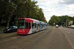 VGF Bombardier Flexity Classic S Wagen 241 am 16.08.21 als Linie 11 mit Umleitung über Bornheim Mitte