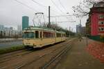 VGF Düwag O Wagen 111 am 21.11.21 bei Bewegungsfahrten in Frankfurt am Main Uni Klinik 