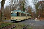 VGF Düwag O Wagen 111 am 21.11.21 bei Bewegungsfahrten in Frankfurt am Main Oberschweinstiege