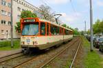 VGF Düwag Pt Wagen 128 am 01.05.22 bei einer Sonderfahrt in Frankfurt am Main