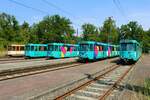 VGF Düwag Pt Wagen 128+747+720+736 am 19.06.22 bei einer Sonderfahrt in Frankfurt am Main