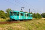 VGF Düwag Pt Wagen 749 am 19.06.22 bei einer Sonderfahrt in Frankfurt am Main