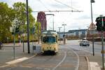 VGF Düwag O-Wagen 111 am 03.09.22 beim Tag der Verkehrsgeschichte in Frankfurt 