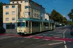 VGF Düwag O-Wagen 111 am 04.09.22 beim Tag der Verkehrsgeschichte in Frankfurt