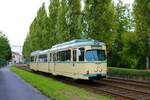 VGF Düwag O Wagen 111 am 18.09.22 bei einer HSF Sonderfahrt in Frankfurt am Main