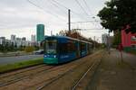 VGF Bombardier Flexity Classic S-Wagen 255 am 24.09.22 in Frankfurt am Main