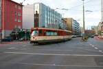 VGF Düwag Pt-Wagen 138 am 10.12.22 in Frankfurt am Main als Weihnachtsmarkt Tram