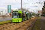 VGF Bombardier Flexity Classic S Wagen 224+2xx als Doppeltraktion am 10.02.24 in Frankfurt am Main Uni Klinik