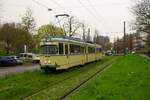 VGF Düwag O Wagen 111 am 30.03.24 in Frankfurt am Main als Osterhasenexpress