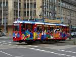 VGF K-Wagen 106 am 12.07.14 als Ebbelweiexpress kreuzt die Mainzer Landstraße in Frankfurt am Main 