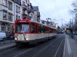 VGF Düwag Pt-Wagen 748 als Nikolaus Express der Linie E am 05.12.15 in Frankfurt am Main 