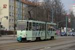 30.01.2017, Frankfurt (Oder), Karl-Marx-Straße. Tatra KT4DM #209 auf der Linie 1.