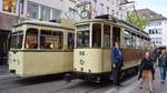 Freiburg im Breisgau - Oldtimer Tram 56 und 100 - Historische Straßenbahn Rastatt T4 und GT4 - Aufgenommen am 01.09.2018