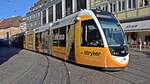 Freiburg im Breisgau - Straßenbahn CAF Urbos 307 - Aufgenommen am 27.09.2018