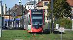 Freiburg im Breisgau - Straßenbahn CAF Urbos 310 - Aufgenommen am 28.09.2018 
