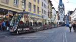 Freiburg im Breisgau - Straßenbahn CAF Urbos 301 - Aufgenommen am 17.10.2018