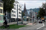 Streckendokumentation zweite Nord-Süd-Strecke in Freiburg -     In der Kronenstraße wurde die Haltestelle Mattenstraße eingerichtet.