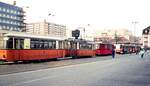 Straßenbahn Gera__Buntes Treiben am Platz der Republik.__05-03-1990