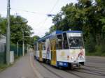 Straenbahnlinie 2 nach Biesnitz Herbst 2011 am Gleisdreieck Hbf Sd