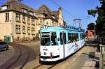 Tw 163 (ex Freiburg 115) vor der Einfahrt zum Betriebshof (7. September 2004)