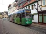 Am Sonntag Morgen um 10:09 Uhr fuhr diese Bahn in Halberstadt kurz nach der  Zuckerfabrik  in Richtung Innenstadt und HBF; 11.10.2009.