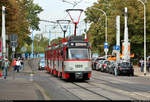 50 Jahre Tatrawagen in Halle (Saale)  Anlässlich ihrer 50-jährigen Betriebszugehörigkeit im halleschen Straßenbahnnetz veranstalten die Halleschen Straßenbahnfreunde e.V.