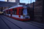 Straenbahn am Riebeckplatz, in Richtung Krllwitz