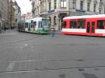 Am 15.07.2012 begegneten sich auf dem Marktplatz von Halle die Linie 3 in Richtung Halle Trotha und die Linie 8 aus Richtung Halle Trotha.