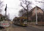 HAVAG 650 als Linie 5 nach Bad Drrenberg, am 04.12.2012 in der Strae Vor dem Klausentor in Merseburg.