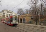 HAVAG 681 + 682 als Linie 5 (Krllwitz - Bad Drrenberg), am 04.12.2012 in Merseburg.