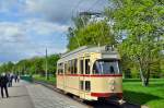 Wagen 336 als MaibaumExpress in Laatzen beim wenden (01.05.15)