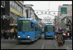 Kreuzung zweier N-Wagen am Friedrichsplatz.