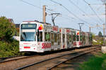 Die Linie 9 mit der Wagennummer 4505 auf dem Weg nach Sülz.