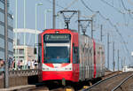 Die Linie 7 mit der Wagennummer 4532 auf dem Weg zum Rudolfplatz.