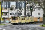 Der historische Museumszug Finchen bestehend aus 1285, 1257 und 1286 auf dem Weg zum Neumarkt um dort die alljährlichen Nikolausfahrten durchzuführen.