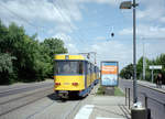 Leipzig LVB SL14 (T4D-M2 (LVB-Typ 33d) 2084) Delitzscher Straße / Klinikum St. Georg am 15. Juli 2008. - Scan von einem Farbnegativ. Film: Kodak FB 200. Kamera: Leica C2.