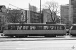 Eine Tatra T4D im April 2018 in Leipzig.