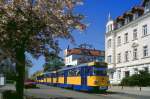  Leipzig Tw 2160 + Tw 2040 + Bw 905, Markkleeberg August Bebel Straße, 20.04.2009.