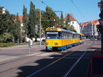 Private Erinnerungen verbinden mich mit der Kuhturmstraße in Leipzig,als die Tw 2193,am 25.August 2016,hier durchfuhr.