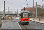 Ziemlich oft gesehen hatte ich in Magdeburg bereits den Schienenschleifwagen Tatra T6A2.