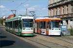 Tw 1313 und 1305 an der Endstelle auf dem Kroatenweg in Sudenburg (23.