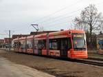 MVG Stadler Variobahn 229 mit Aldi Süd Vollwerbung am 04.03.17 in der Nähe der Mainzer Hochschule