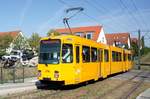 Straßenbahn Mainz / Mainzelbahn: Duewag / AEG M8C der MVG Mainz - Wagen 276, aufgenommen im August 2018 in Mainz-Bretzenheim.