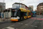 Mainzer Mobilität Stadler Variobahn 231 am 31.12.21 in Mainz Innenstadt