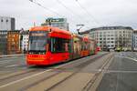 Mainzer Mobilität Stadler Variobahn Wagen 236 am 12.02.24 in Mainz Hbf