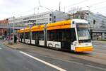 Mainzer Mobilität Stadler Variobahn Wagen 218 am 12.02.24 in Mainz Hbf