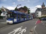 Eine MVG Straenbahn in Mainz Gautor am 14.06.11